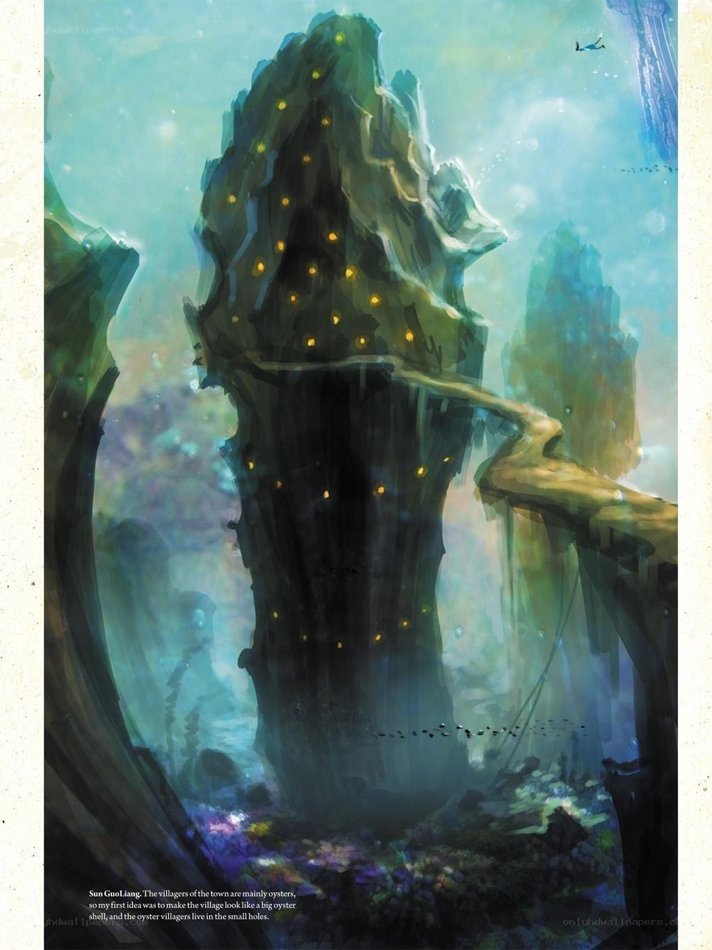 Underwater oyster village