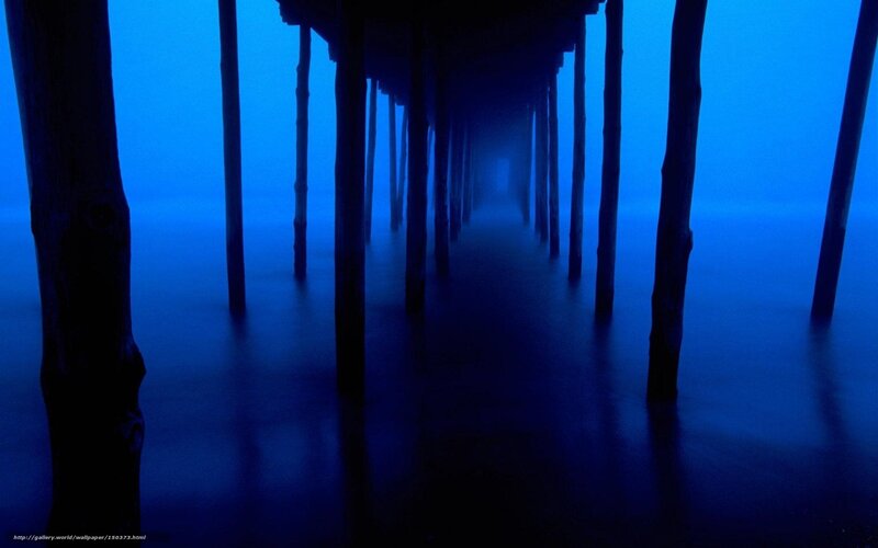 Underwater pier view