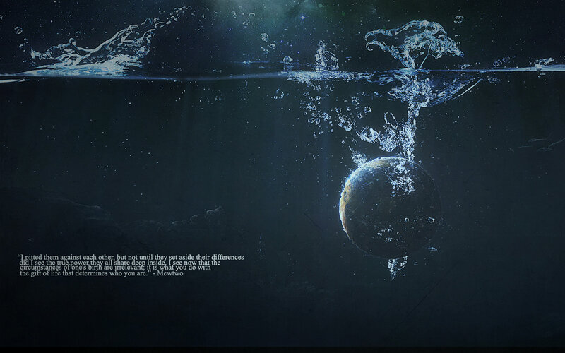 underwater planet with quote