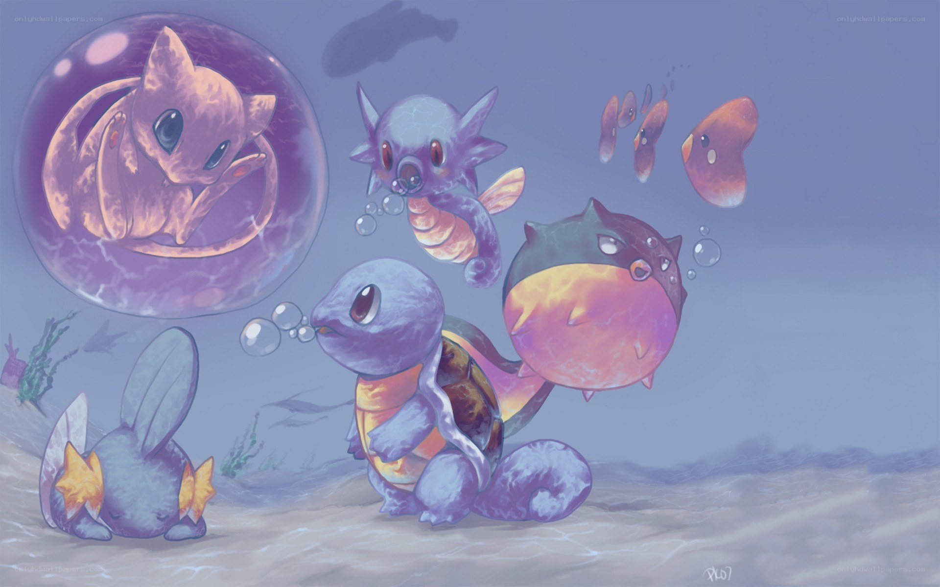 Underwater Pokémon scene