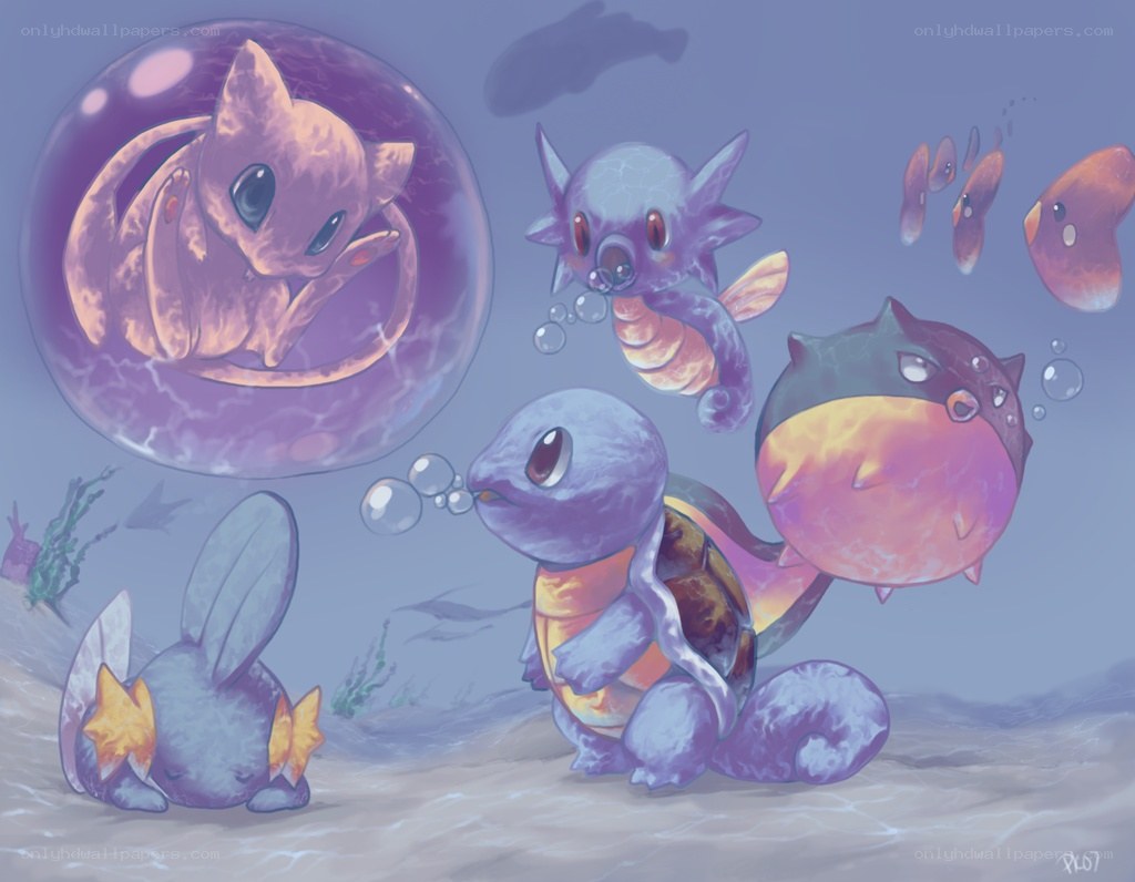 Underwater Pokémon scene