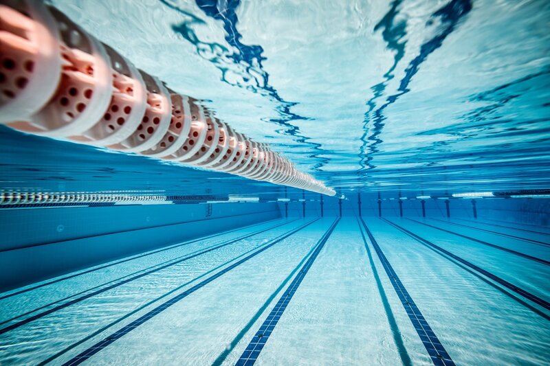 Underwater Pool Lanes — Blue, Serene