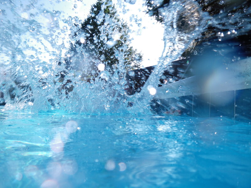underwater pool splash