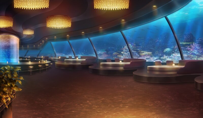 Underwater Restaurant — Blue, Serene