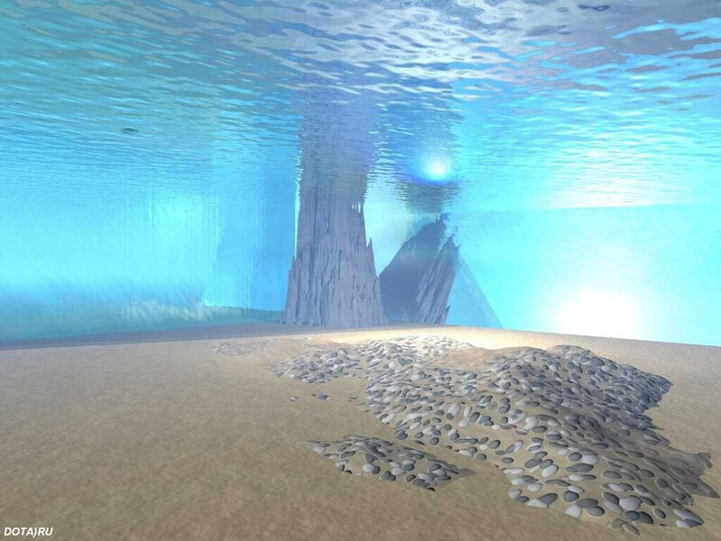Underwater Rock Formation — Blue