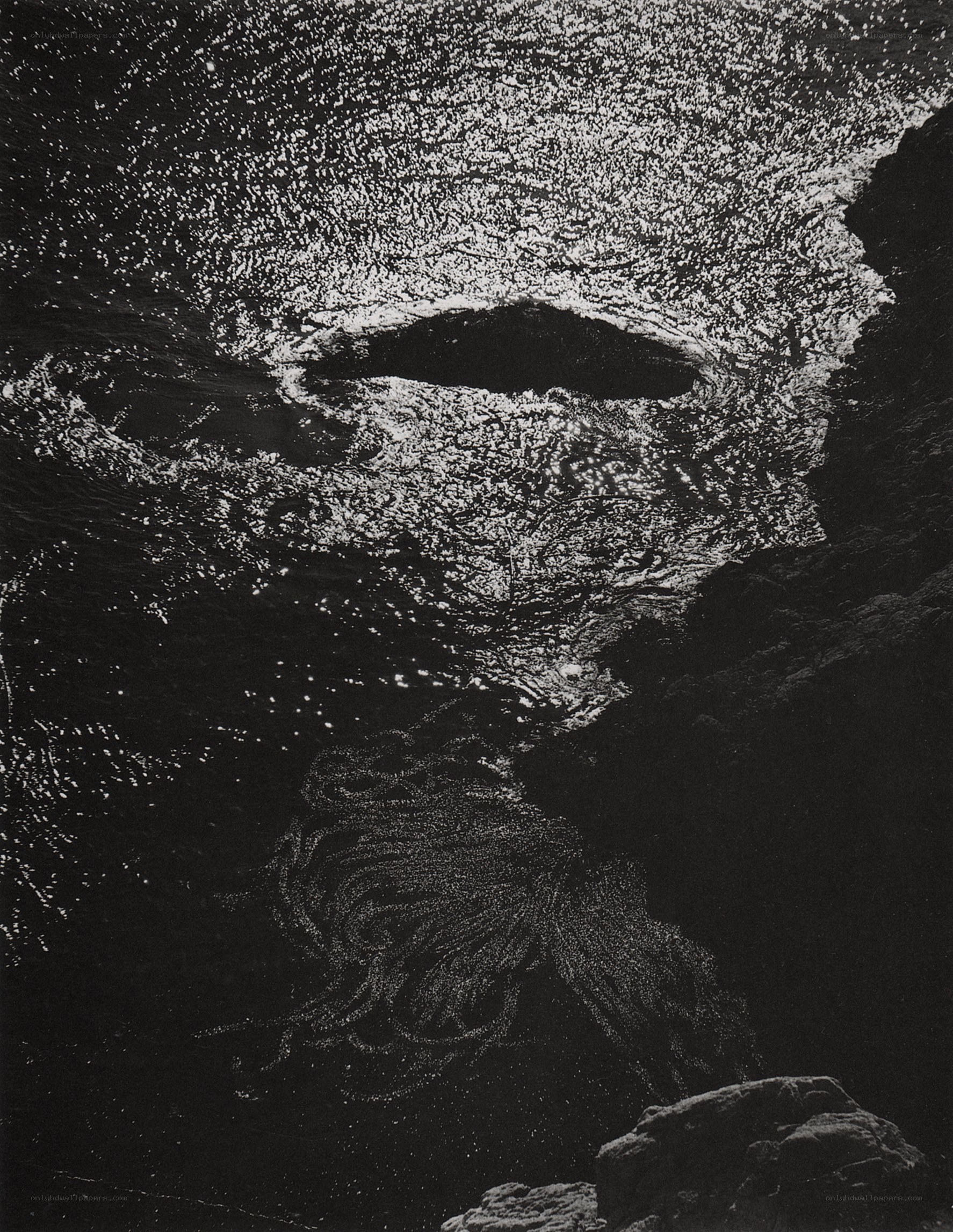Underwater rock formation