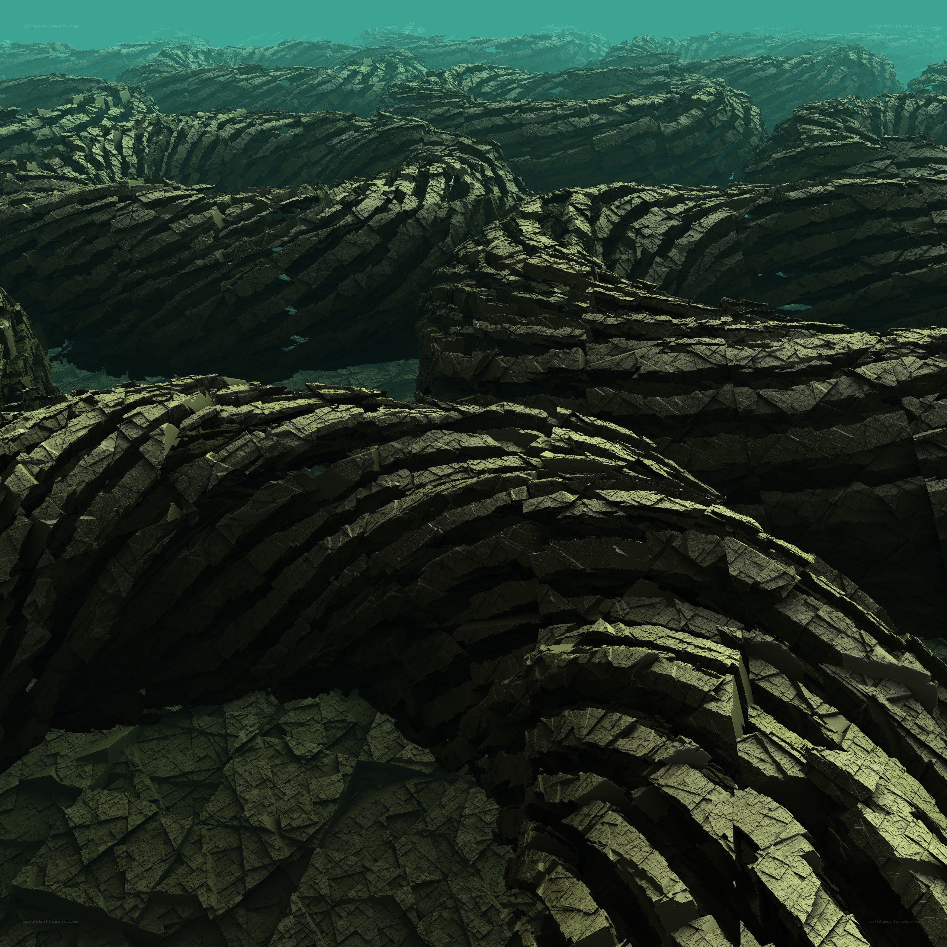 underwater rock formations