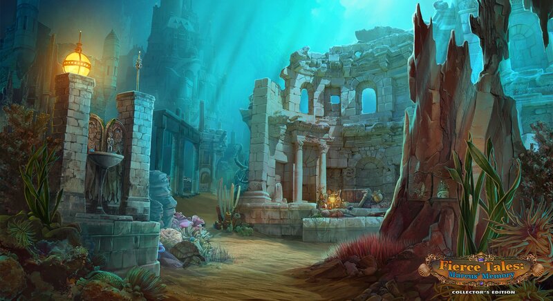 Underwater Ruins — Blue, Mysterious