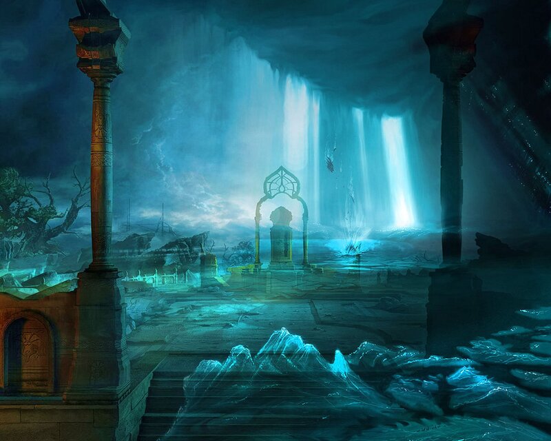 Underwater Ruins — Blue