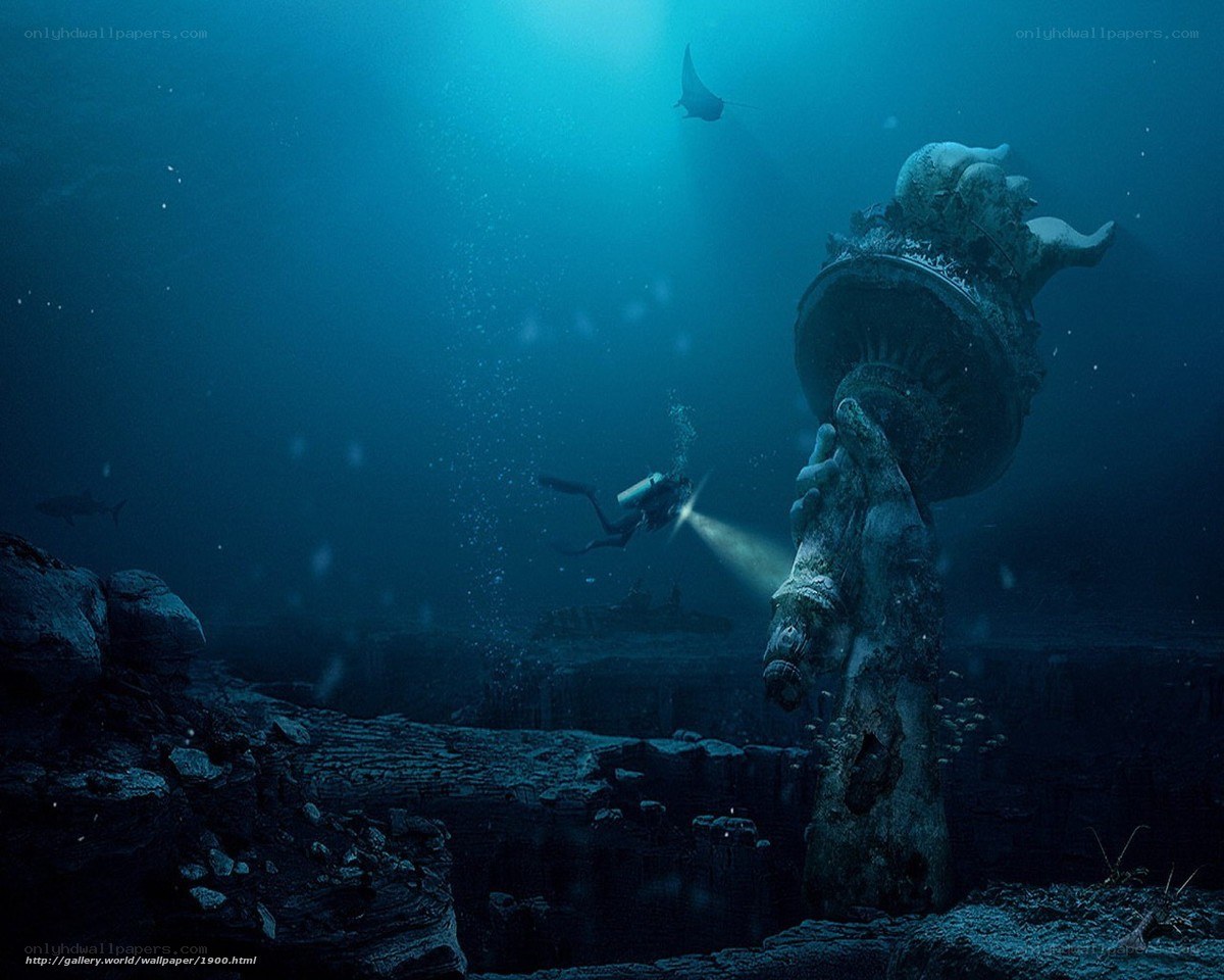 Underwater ruins exploration