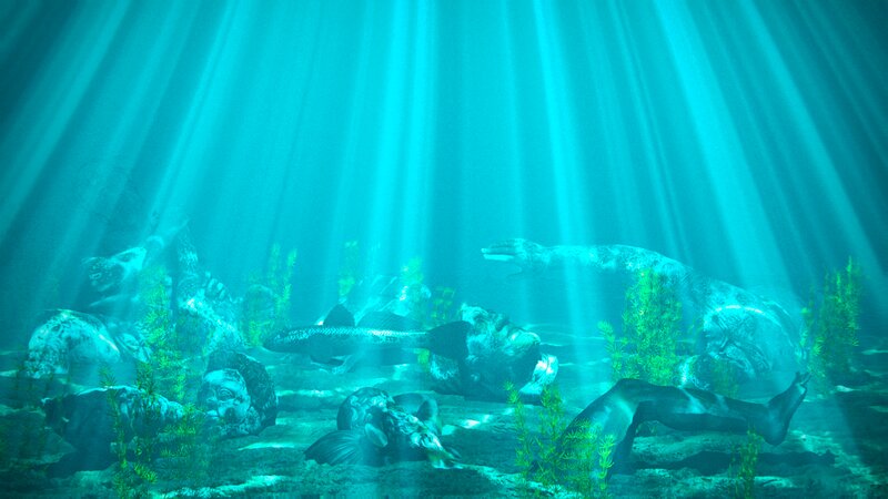 Underwater Ruins with Statues