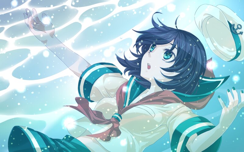 underwater sailor girl