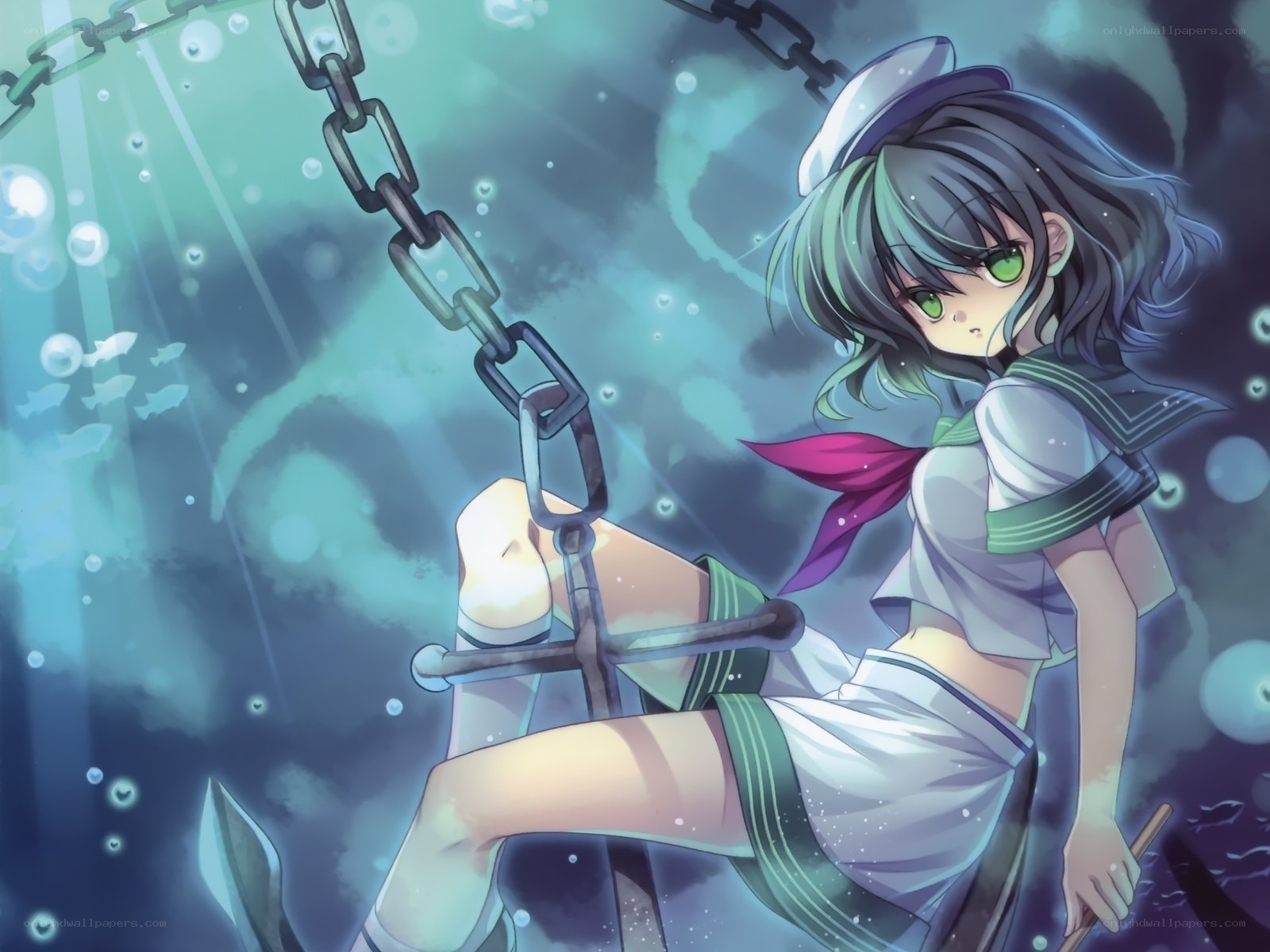 underwater sailor girl