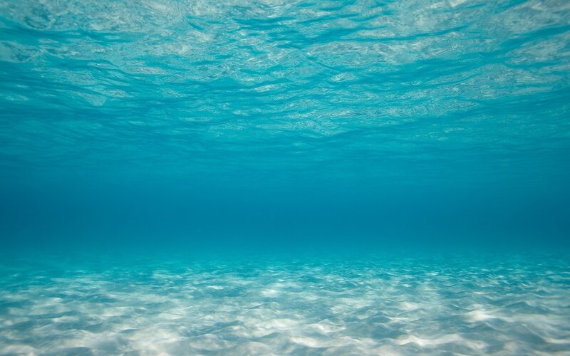 Underwater Sand and Water — Blue