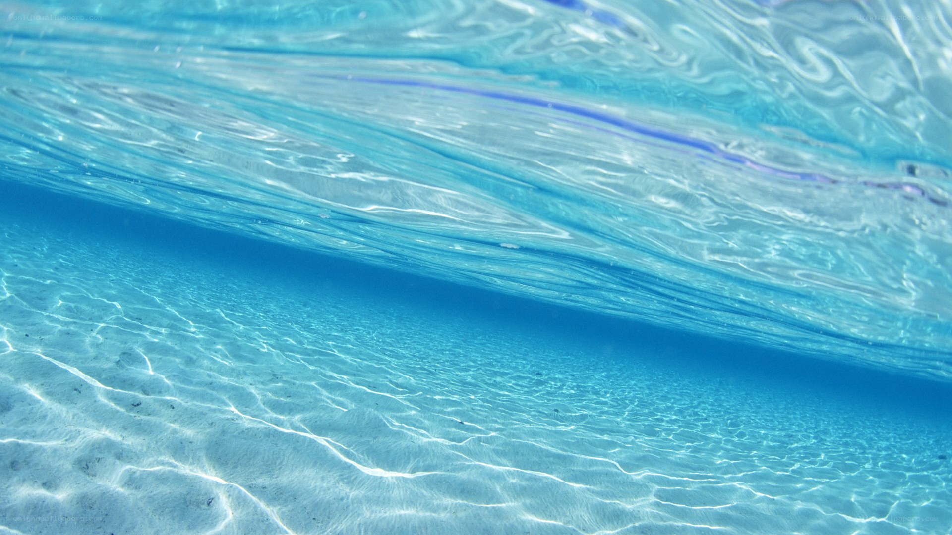 underwater sand and waves