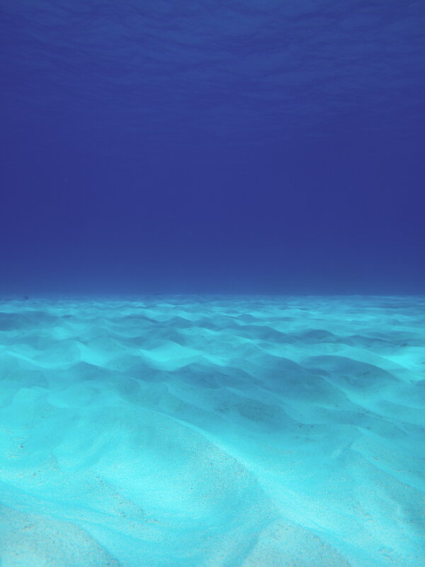 Underwater Sand Dunes — Blue, Serene