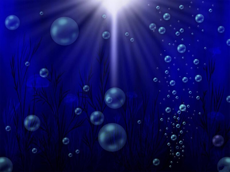 underwater scene with bubbles