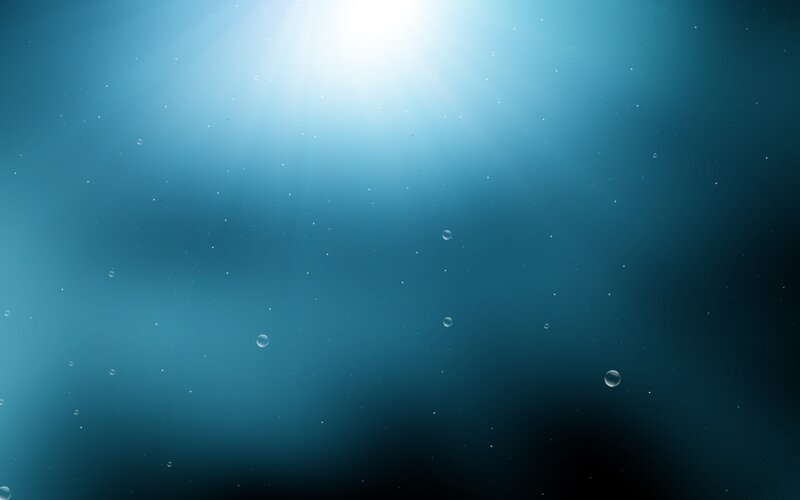 Underwater Scene with Bubbles — Blue