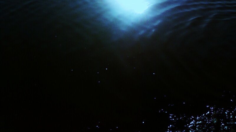 underwater scene with light