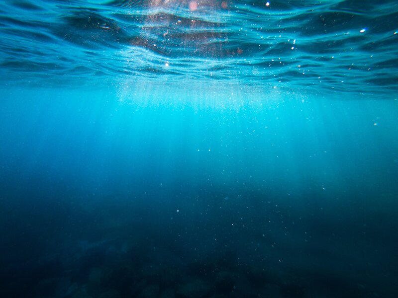 Underwater Scene with Light — Blue