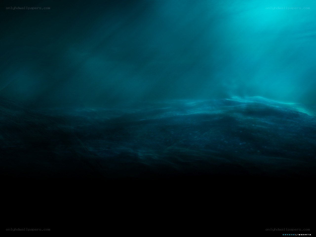 underwater scene with light rays