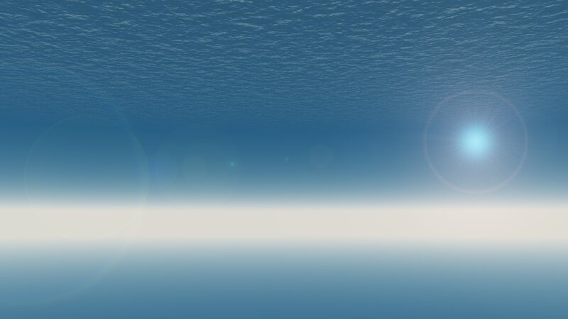 underwater scene with light