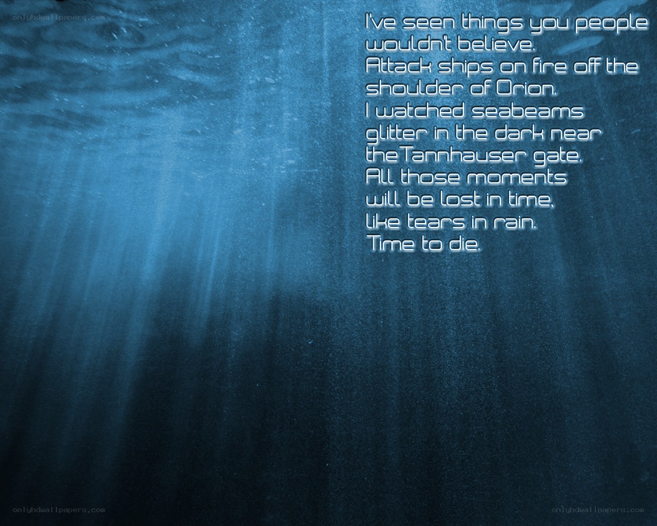 Underwater scene with text
