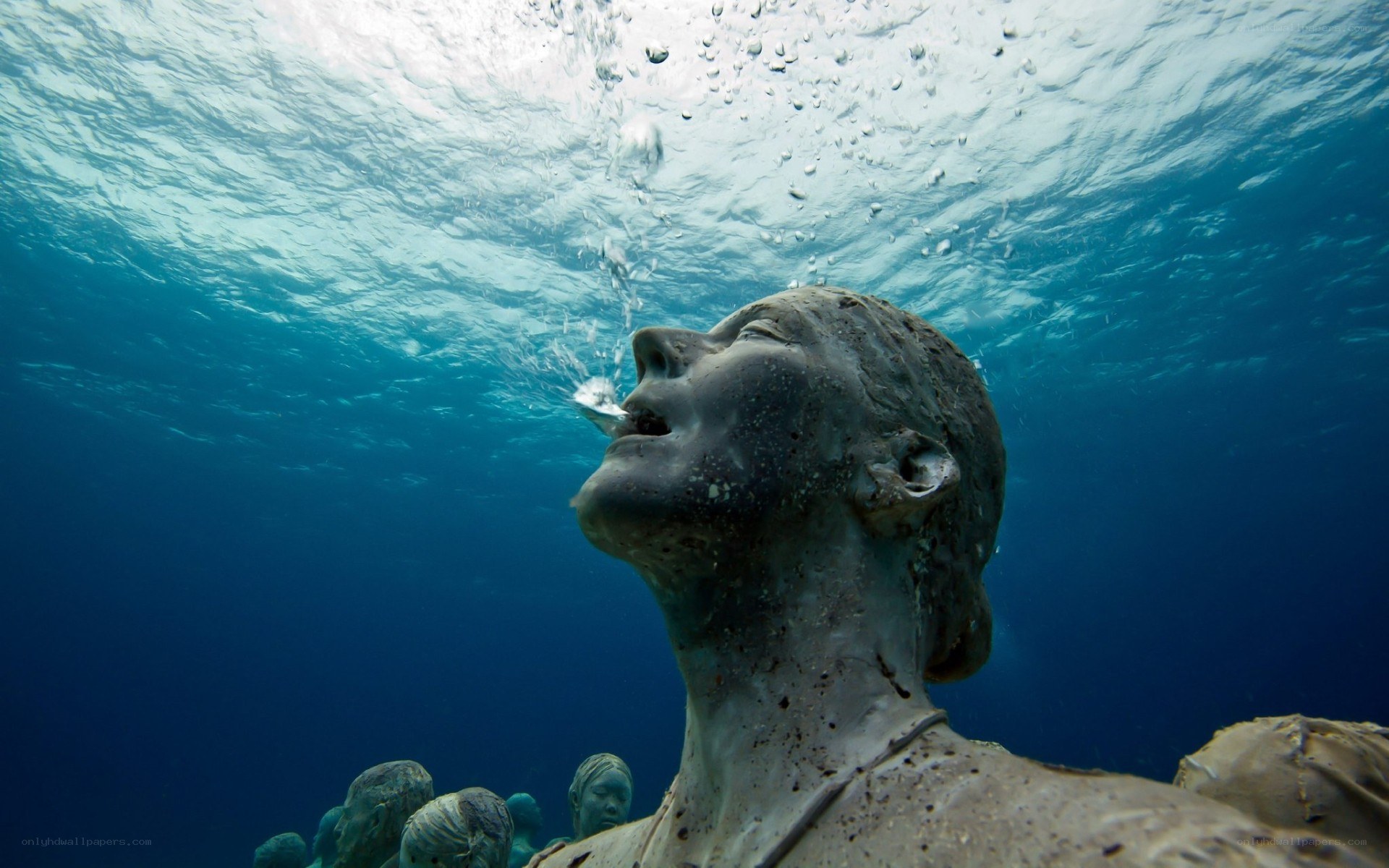 Underwater sculpture installation