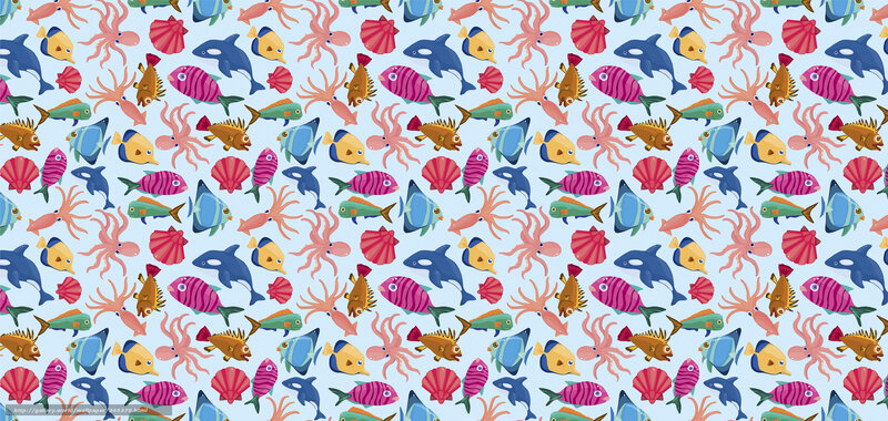 Underwater Sea Creatures — Blue, Playful