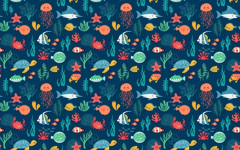 Underwater Sea Creatures — Blue