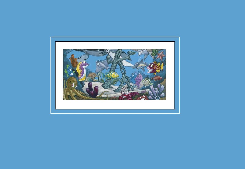 Underwater Sea Life — Blue, Playful, Illustration