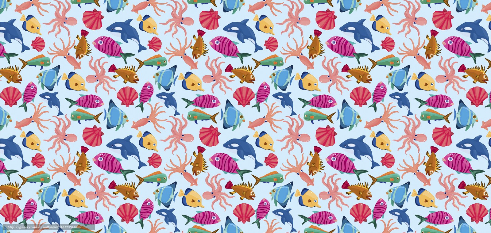 Underwater sea life pattern