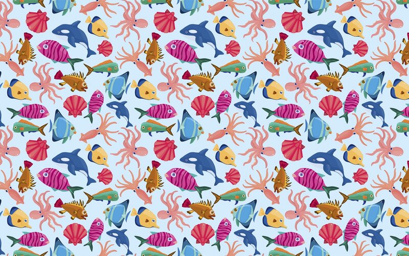 underwater sea life pattern