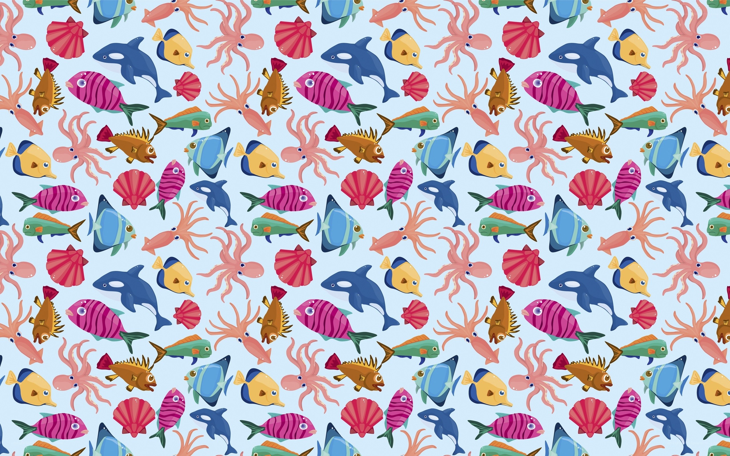underwater sea life pattern