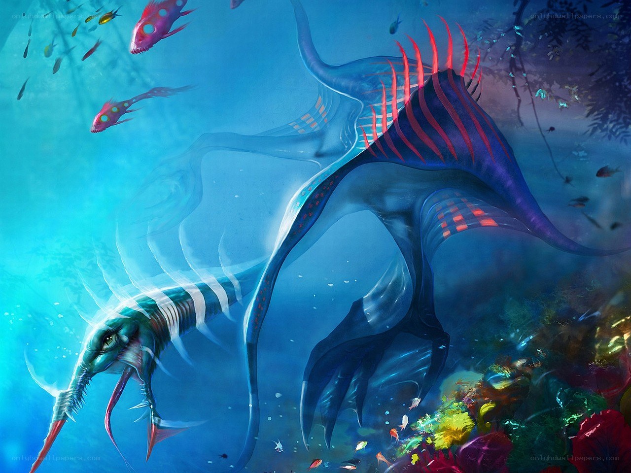Underwater sea monster