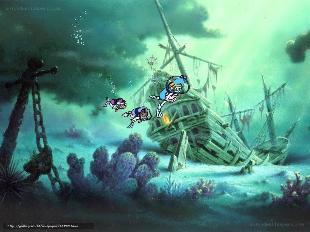 Underwater shipwreck adventure