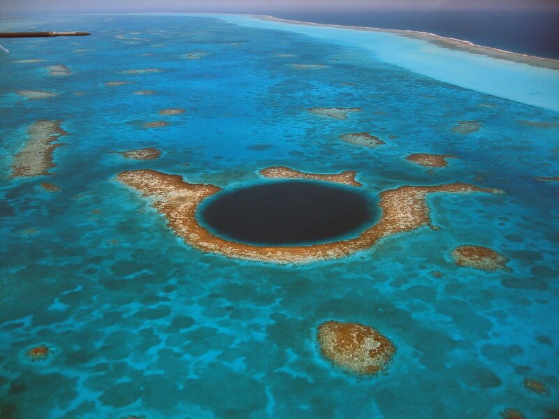 Underwater Sinkhole in Ocean