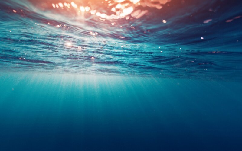 Underwater Sun Rays — Blue, Serene