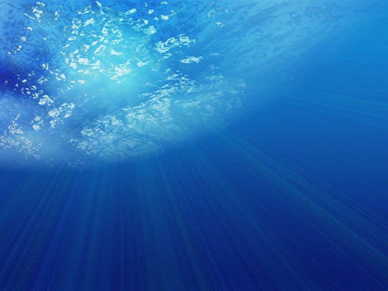 Underwater Sunlight Rays — Blue