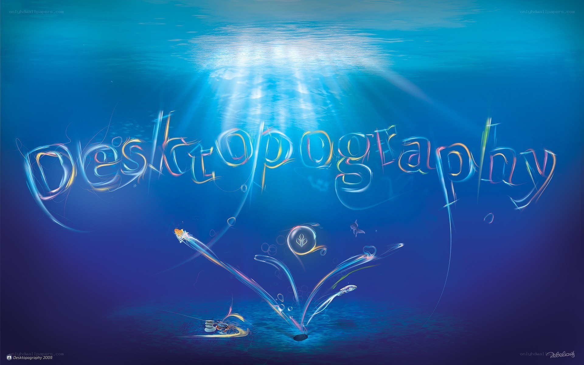 Underwater text art