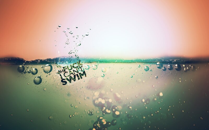 underwater text explosion