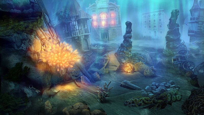 Underwater Town Scene