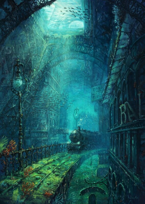 Underwater train station