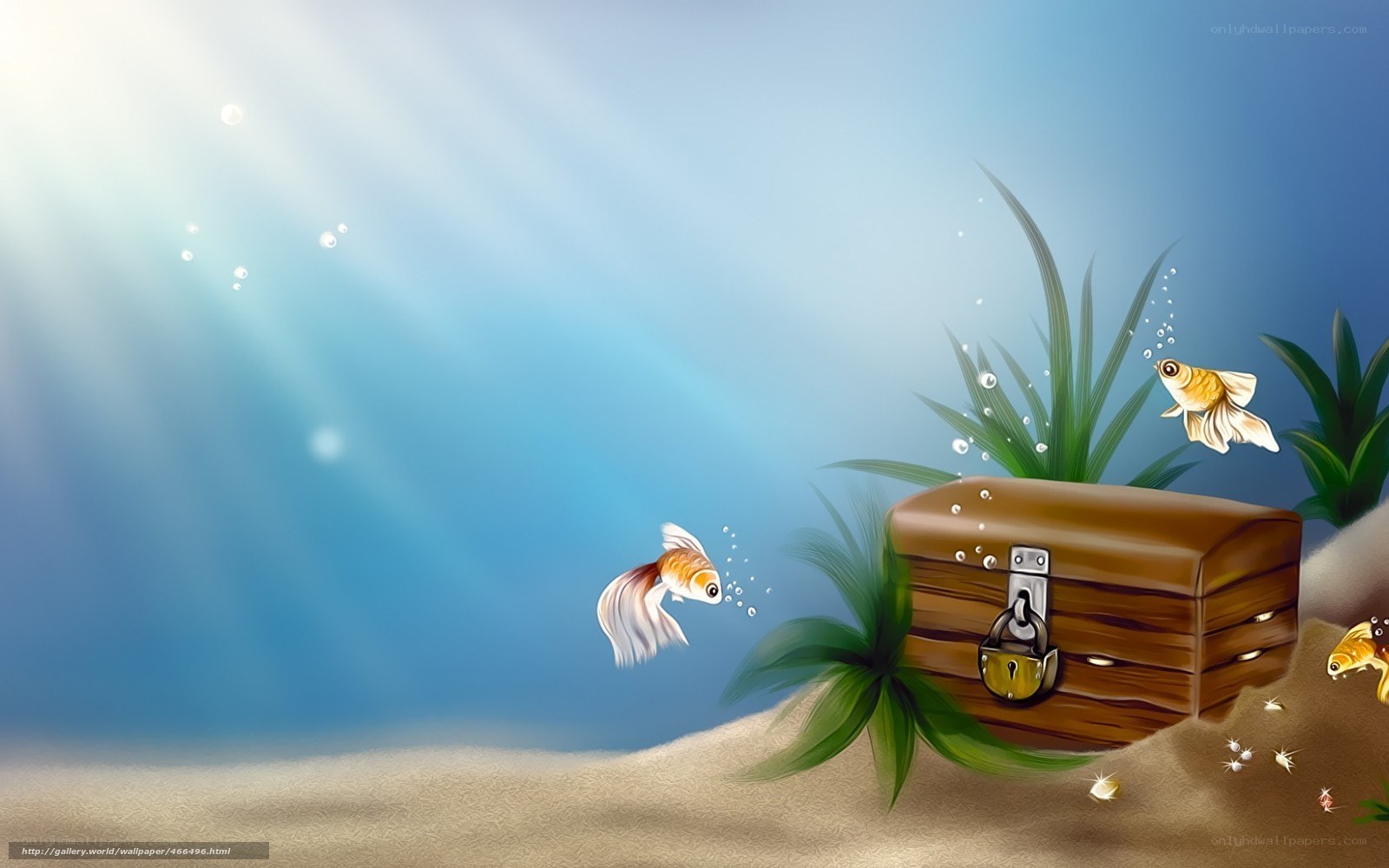 Underwater treasure chest