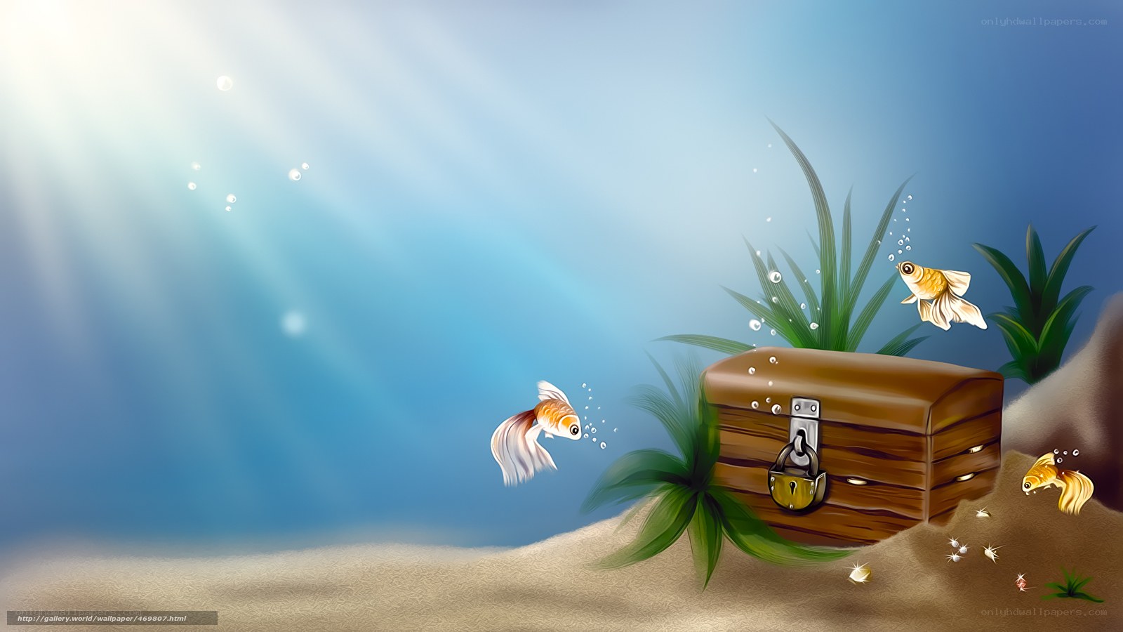 Underwater treasure chest