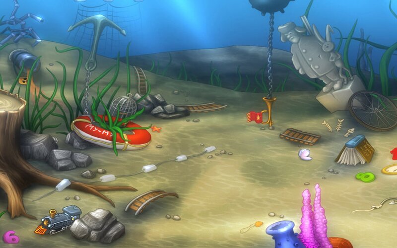 underwater treasure scene