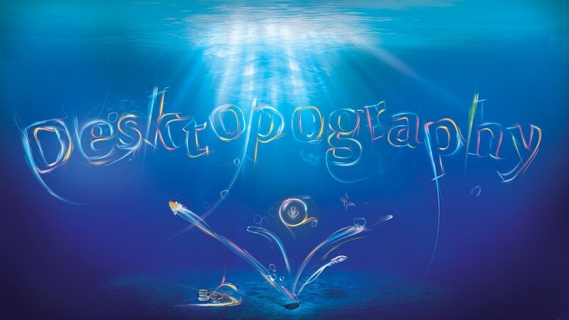 underwater typography art