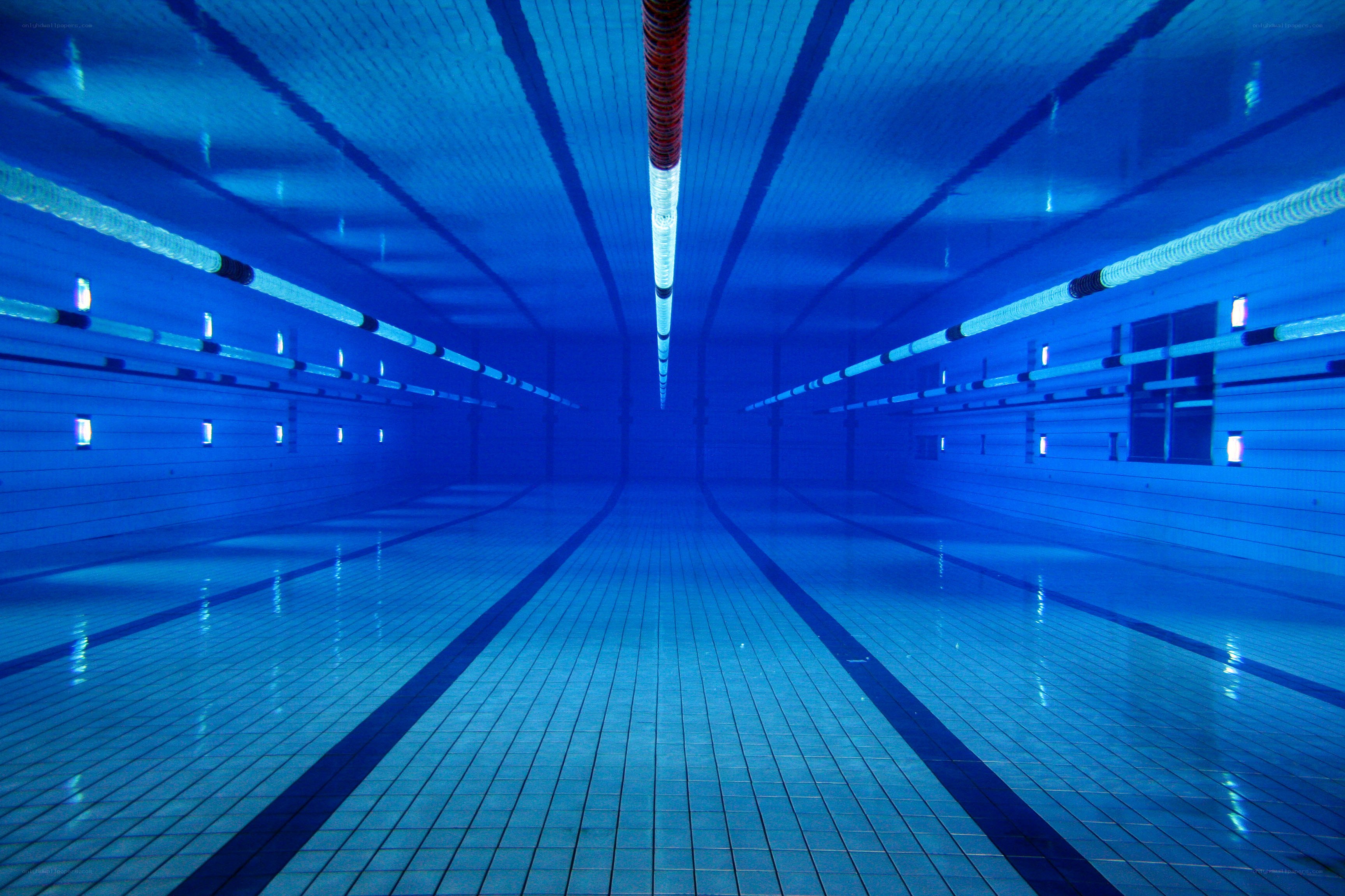 underwater view of empty pool
