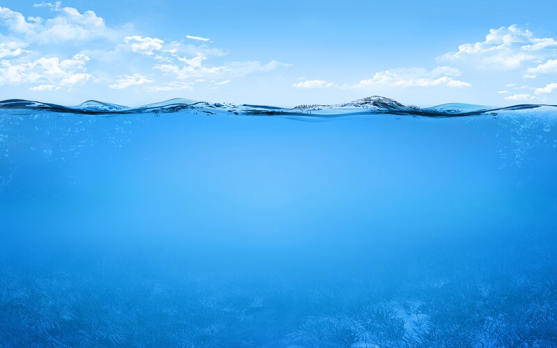 Underwater View of Ocean — Blue, Serene