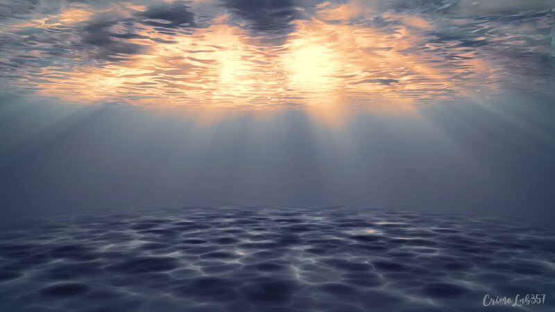 Underwater View of Sunbeams